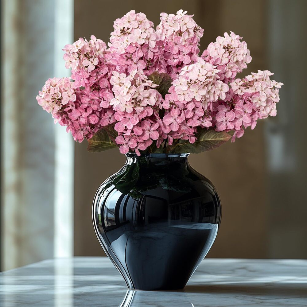 9934 Flowers Hydrangea Silk Flowers With Stems White Flowers Flowers In